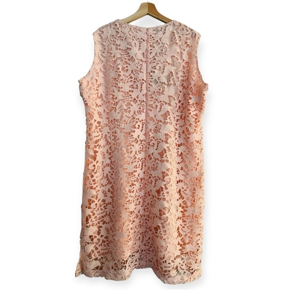 MING WANG Floral Lace Sheath Dress Pink Size XL NEW - Picture 4 of 6
